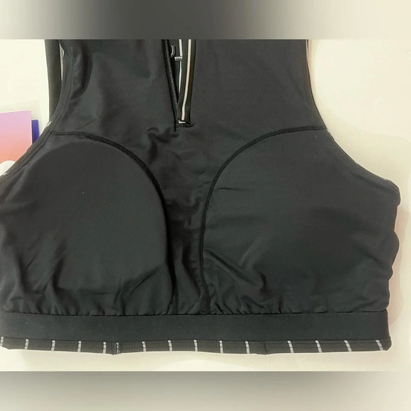 JoyLab Sports Bra Crop Top Athletic Womens XS Black White Stripes Stretchy NWT - Picture 11 of 13